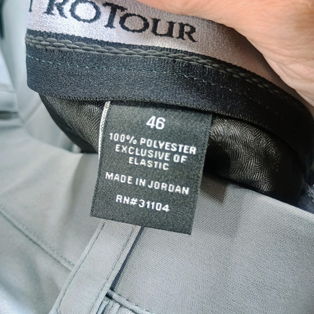 ProTour Mens Golf Shorts Grey 46 Moisture Wicking Performance - Picture 4 of 6
